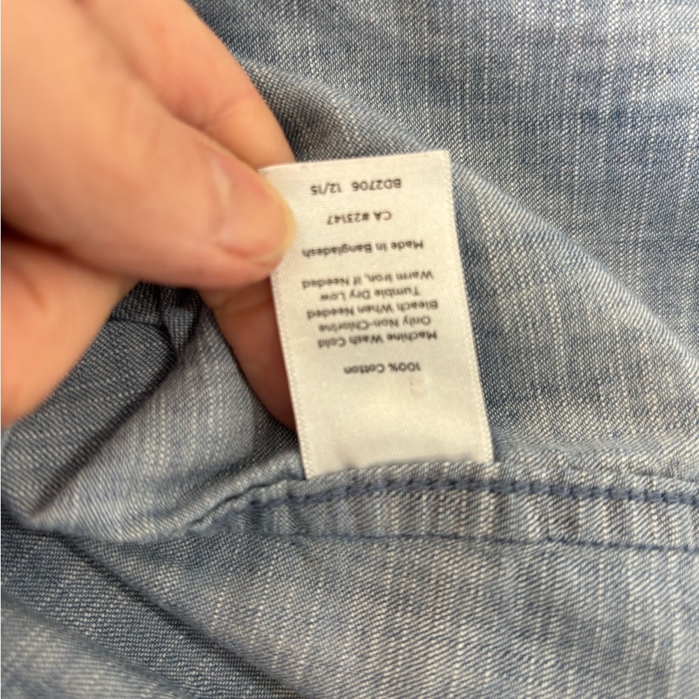 Talbots Blue Chambray Button-Up Shirt - Picture 5 of 6